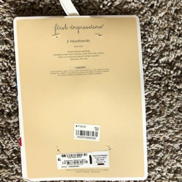 NWT First Impressions 2 Piece Headbands NWT - Picture 2 of 2